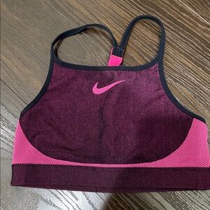 Nike (Teen) Burgundy and Pink Sports Bra